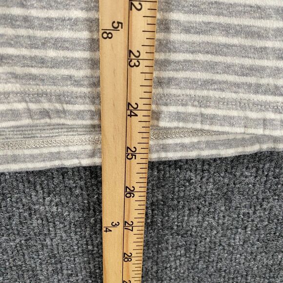 Standard James Perse Sweater 2 Womens M Gray Striped Pullover Hoodie Casual - Picture 8 of 8